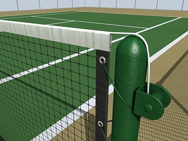 Cột lưới tiêu chuẩn của sân tennis mini