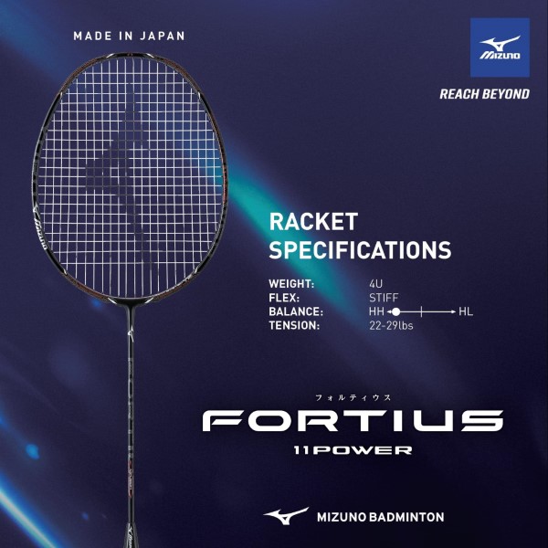 Mizuno Fortius 11 Power là một trong top 10 cây vợt cầu lông đắt nhất thế giới