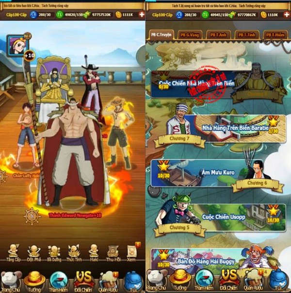 Gameplay của Vua Hải Tặc CMN rất đa dạng và có chiều sâu