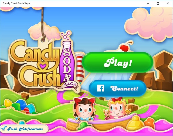 Candy Crush Soda Saga cho phép người chơi kết nối với tài khoản Facebook